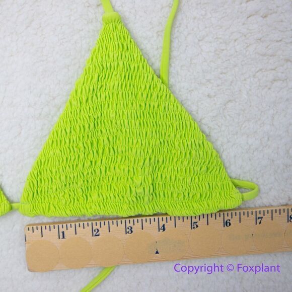 NEW Aila Blue Free People Soraya Bikini Top, lime green, size L - Picture 4 of 9
